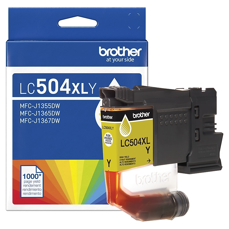 Brother LC504XL Yellow High Yield Ink Cartridge (LC504XLYS) image 1