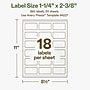 Avery Hemp Rectangle Laser/Inkjet Multipurpose Labels, 1-1/4" x 2-3/8", Off-White (360/Pack)~#|#~19E2EAB1-0164-4E1E-A8A51E565D90534C_sc7