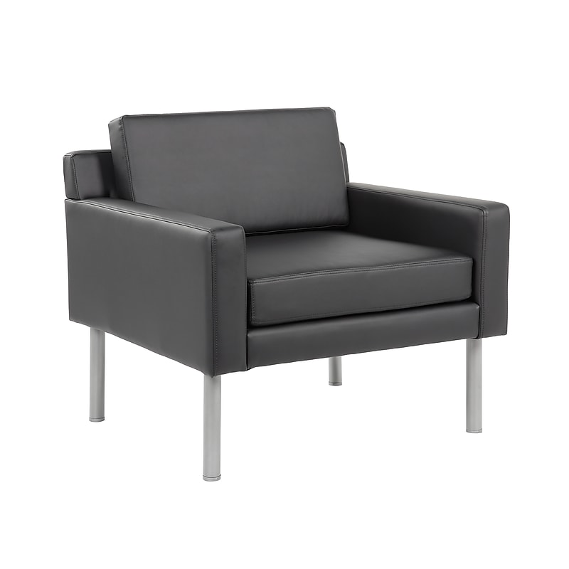 Boss Vinyl Lounge Chair, Black (BR8001AM-BK) image 1
