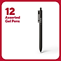 TRU RED™ Retractable Quick Dry Gel Pens, Medium Point, 0.7mm, Assorted, Dozen (TR54501-CC)~#|#~19E74A96-99A5-495E-A19832ACDADCAF12_sc7