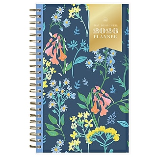 Blue Sky 2025 Weekly Monthly Planner - 5x8 Inch Wirebound With Frosted Cover