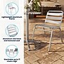 Flash Furniture Aluminum Commercial Indoor-Outdoor Armless Restaurant Stack Chair with Triple Slat Back~#|#~19F40DFE-F22E-4401-BCD00FFBB4623399_sc7