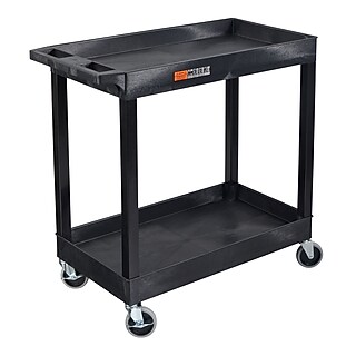 Luxor TUFFY 2-Shelf Multi-Purpose Utility Cart with Electric Power