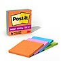 Post-it Super Sticky Notes, 4" x 4", Energy Boost Collection, Lined, 90 Sheet/Pad, 4 Pads/Pack (675-4SSUC)~#|#~19F6DBF4-62F4-4A96-8318E5FB904EACE5_sc7
