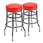 Flash Furniture Bruno Traditional Metal Double Ring Barstool without Back, Chrome/Red, 2-Pieces/Pack (2XUD100RED)~#|#~19F83C9C-425C-462E-8FB1CA81FA8CAF7B_sc7