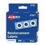 Avery Self-Adhesive Plastic Reinforcement Labels, 1/4" Diameter, Matte White, 200/Pack (13967/5729)~#|#~19FBB5E9-C171-4DF2-A4F4FF05DCDEFF9D_sc7