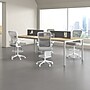 Boss Flip Arm Mesh/Fabric Stool with Footrest and Lumbar Support, Gray/White (B16366WT-GY)~#|#~19FEF3FE-2199-4E7B-8BFB60F89A103C07_sc7
