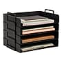 Mind Reader 4-Compartment Stackable Plastic Desk Tray, Black (DANSTACK4-BLK)~#|#~1A049734-E184-46DB-B1A2378831609546_sc7