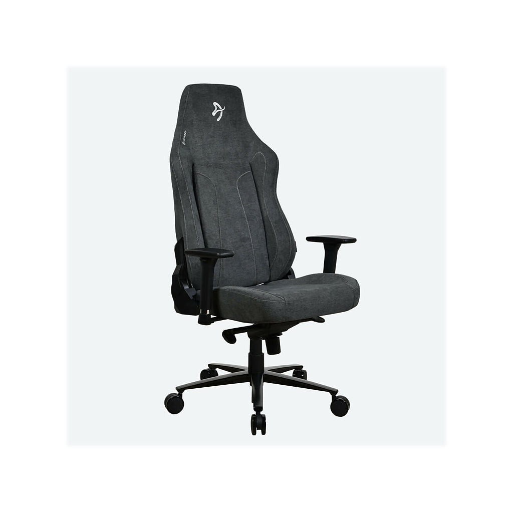Side/three-quarter view of dark gray Arozzi Vernazza XL gaming chair