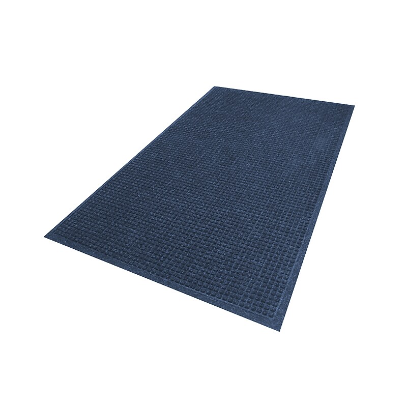 M + A Matting WaterHog Squares Fashion Commercial Wiper/Scraper Entrance Floor Mat, 6' x 8', Navy (2806168170) image 1