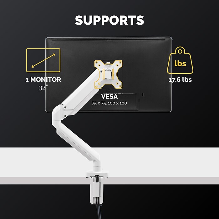 Fellowes Platinum Series Adjustable Monitor Arm, Up to 40