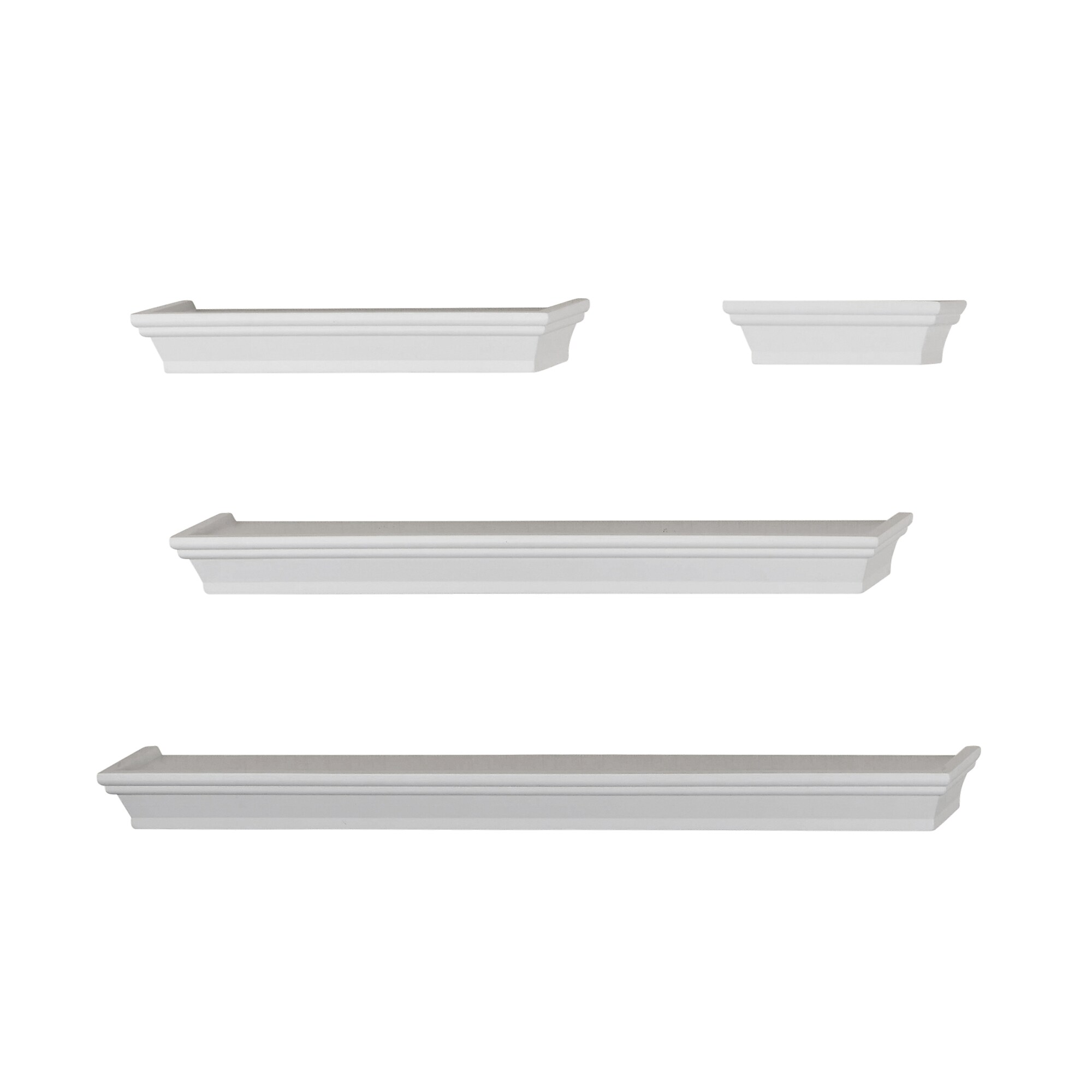 V-Light Wall Shelves, White, 4/Pack (VW141003W) Sansujyuku sansujyuku.com