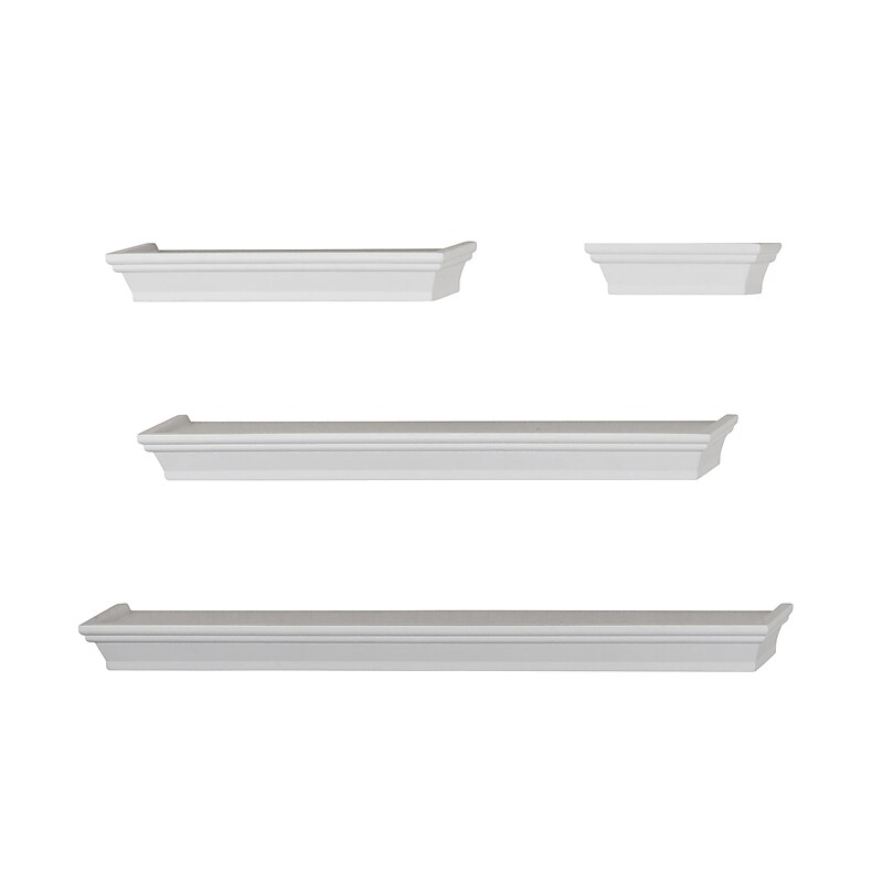 V-Light Wall Shelves, White, 4/Pack (VW141003W) image 1