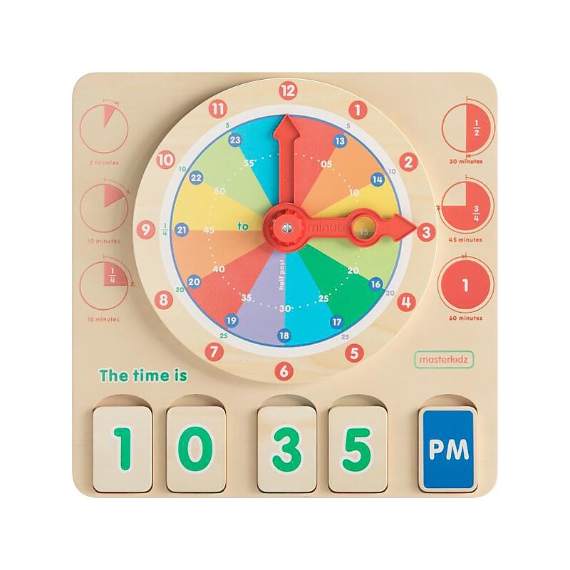 Flash Furniture Bright Beginnings Telling Time Learning Board (MK-MK11145-GG) image 1