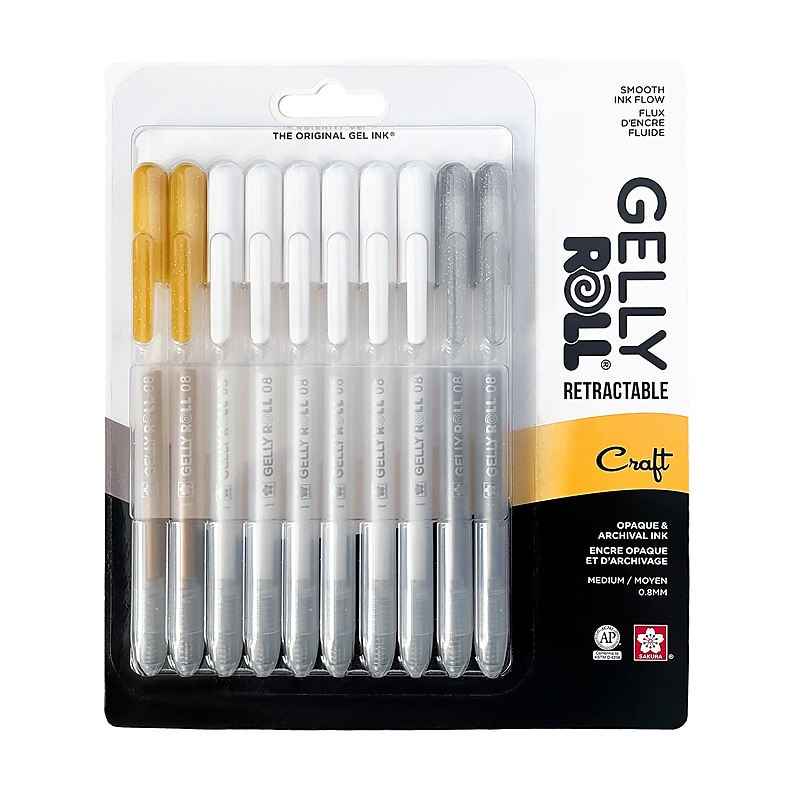 Sakura Gelly Roll Retractable Craft Gel Pens, Assorted Colors, 10/Pack (SAK50609) image 1