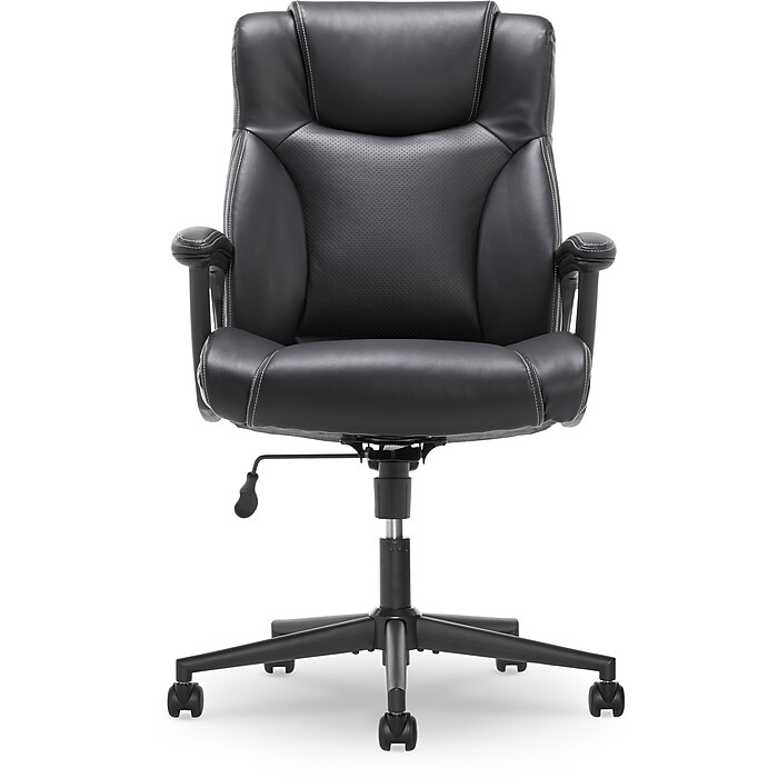 Serta Bonded Leather Executive Chair, Black (CHR200097) | Staples