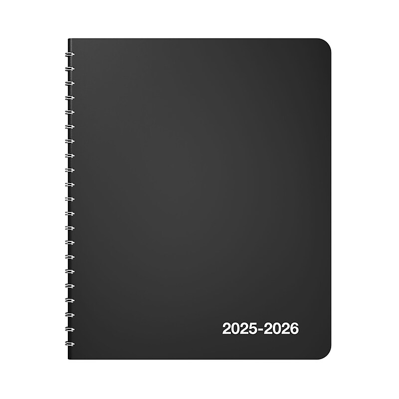2025-2026 Staples 8" x 11" Academic Weekly & Monthly Planner, Black (ST25499-25) image 1