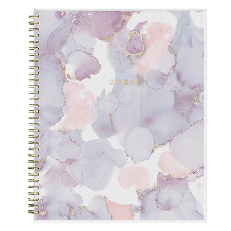 2026 Blue Sky Marble 8" x 5"  Weekly & Monthly Personal Organizer, Plastic Cover (158046) image 1
