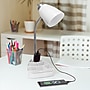 Simple Designs Gooseneck Organizer LED Desk Lamp, 18.50", with iPad Tablet Stand and Charging Outlet, White (LD1057-WHT)~#|#~1A2EE9C1-9D1B-46EF-805D10419C645F06_sc7