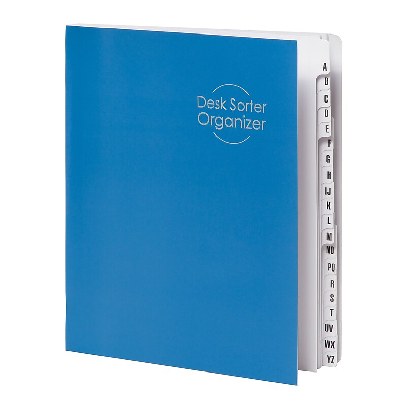 Smead Desk File/Sorter, Alphabetic (A-Z), 20 Dividers, Letter Size, Blue (89282) image 1