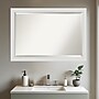 Amanti Art Flair Soft White Narrow Frame Wall Mirror, 28" x 40" (A42674960970)~#|#~1A371B9B-FB7B-45A2-B84B0CCB8FDFC52F_sc7