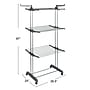 Household Essentials Indoor Stainless Steel Drying Rack, Gray/Silver (HE1160)~#|#~1A44E382-FA39-4148-8C040A8A628B1266_sc7