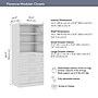 Bestar Florence Collection 36W x 25D Closet System with 4 Drawers, Shaker, White (127607-000017)~#|#~1A4A1FEA-5282-4546-AD349376EAFAF87E_sc7