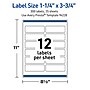Avery Waterproof Rectangle Laser Multipurpose Labels, 1.25" x 3.75", White, 300/Pack (19479399269)~#|#~1A4D49AE-93A9-461E-BC2B36D7A5D3DF8E_sc7