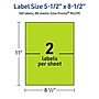 Avery Rectangle Multipurpose Labels, 5.5" x 8.5", Bright Green, 160/Box (94229)~#|#~1A4D7B7C-4A31-4033-BAB370637D008C71_sc7
