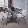 Regency Kobe Breakroom Table, 48"W, Gray & 4 'M' Stack Chairs, Gray (TKB4848GY47GY)~#|#~1A4DFE87-3C6D-4E3D-B43562BD97C7B36B_sc7