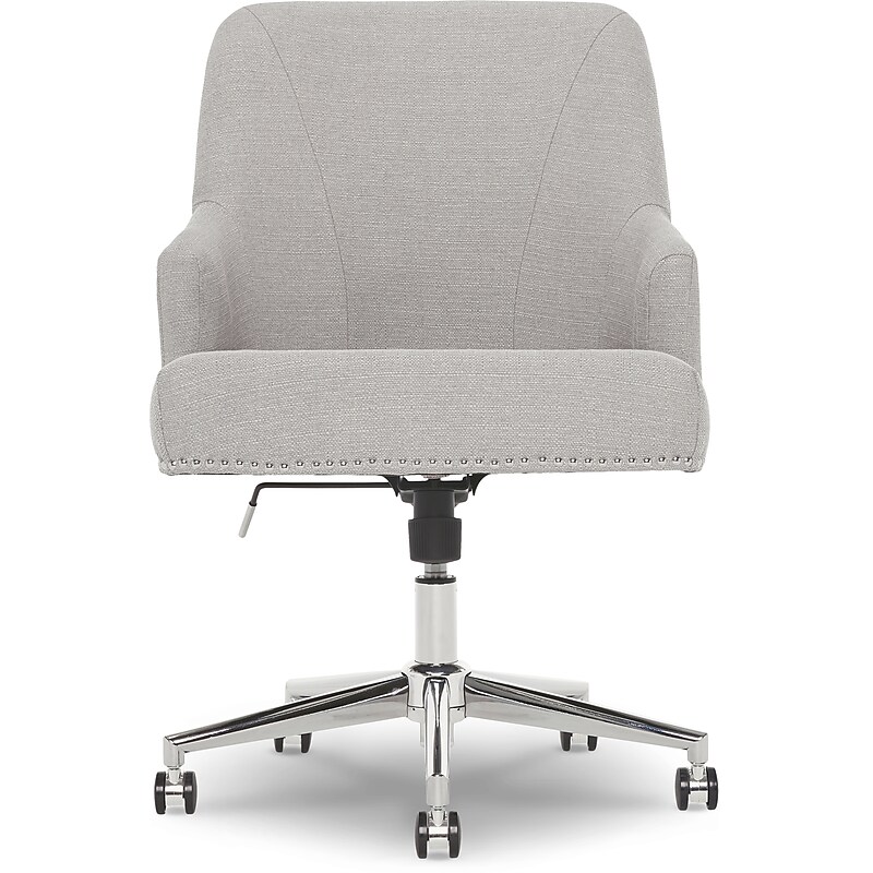 Serta Leighton Fabric Home Office Chair, Light Gray (48371) image 1