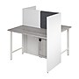 Bush Business Furniture Hustle 48"W 2 Person Back to Back Cubicle Panel Workstation, White/Platinum Gray (HUS031WHPG)~#|#~1A58E0EC-49BB-47CF-BC630C88ABEAEC1B_sc7