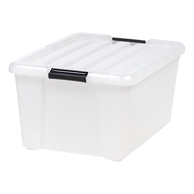 Iris Latching Plastic Hinged Closure Storage Bin - Thumbnail 2