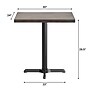 Flash Furniture Bennett Wooden Commercial Indoor Table, 30" x 24", Dark Brown Top/Black Base (GSF2430DBT2222)~#|#~1A62AFCD-70B3-4593-A5C7537AFDC5BE37_sc7