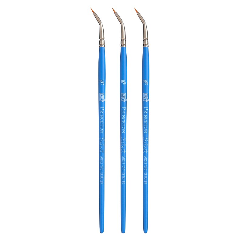 Princeton Select Artiste Mixed Media Synthetic Angle Spot Detailer, 3/Pack (PBXP3750TS100-3) image 1