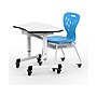 Luxor 29"W Height-Adjustable Trapezoid Student Desk with Drawer, White/Black (MBS-DESK)~#|#~1A66004F-B88B-4D1F-B22F16AA5BEAA4F8_sc7
