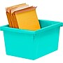 Storex Polypropylene/PP 4 Gallon Classroom Storage Bin, 7.9" x 11.3" x 13.6", Teal, 3/Bundle (STX61477U06C-3)~#|#~1A66D7EB-775D-4B4A-82FF3F719C46496C_sc7