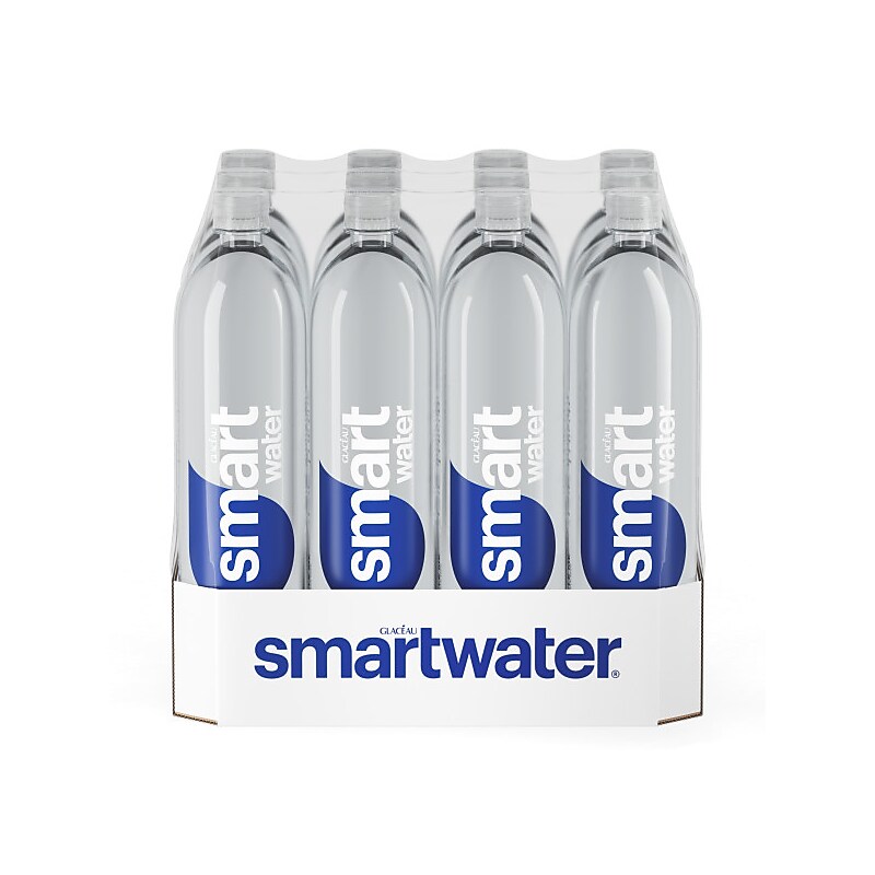 Smartwater Distilled Water, 33.8 oz., 12 Bottles/Carton (786162338006) image 1