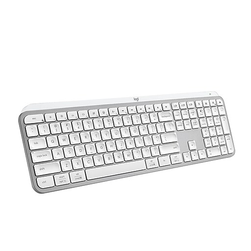 Logitech MX Keys S Wireless Keyboard, Pale Gray (920011559) Staples