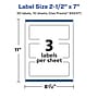Avery Laser/Inkjet Rectangle Waterproof Multipurpose Labels, 7"  x 2.5", White, 30/Pack (94247)~#|#~1A746F51-36EF-4B47-88EE5FB975213226_sc7