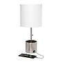 Creekwood Home 18.5" LED Table Lamp with USB Port, Brushed Nickel (CWT-1007-BN)~#|#~1A7A173D-FFB0-43B3-B60F0192F5AB1C8F_sc7
