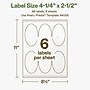 Avery Hemp Oval Laser/Inkjet Multipurpose Labels, 4-1/4" x 2-1/2", Off-White (48/Pack)~#|#~1A834DC7-8EFE-4412-B13377CFDF5328B1_sc7