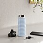 DENY Designs Gingham Pattern Blue by Colour Poems Stainless Steel Double Wall Insulated Water Bottle, 18 oz. (76628-WBTL05)~#|#~1A873445-59B8-4BD0-91C1DA900926B73C_sc7