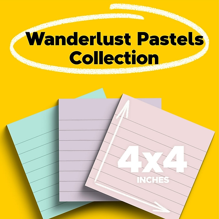Post-it Recycled Super Sticky Notes, 4