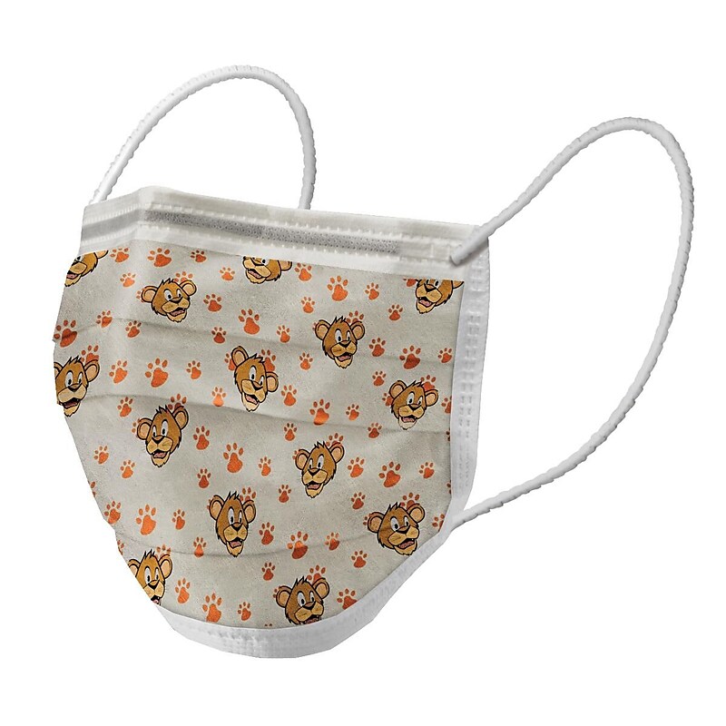 Medline Disposable Level 1 Surgical Face Mask, Adult, Buddy the Brave, 300/Carton (NONBUDDYEL) image 1