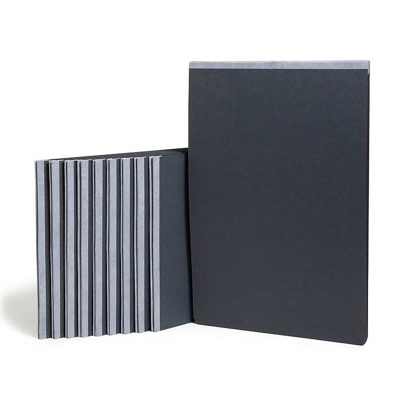 Smead Premium Pressboard 2-Prong Report Cover, Ledger Size, Black, 10/Box (81179) image 1