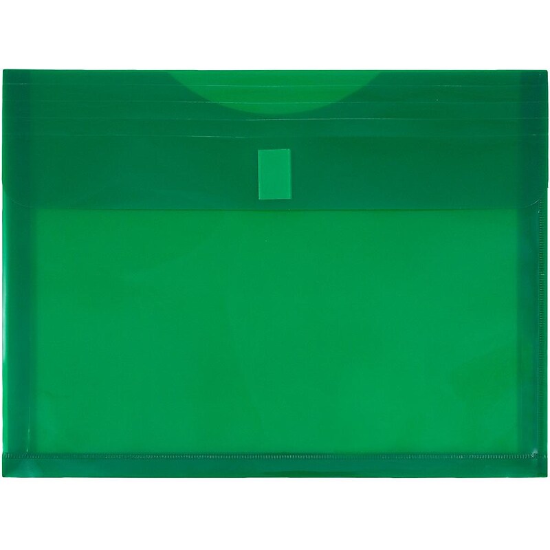 JAM Paper Premium Plastic Document File, Letter, Green, 3/Pack (218V1GRX3) image 1