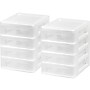 Iris 4-Drawer Mini Desktop Unit, White/Clear, 2/Pack (586016)~#|#~1A969A7A-D6EB-46DA-BC3BD486D1B5EE42_sc7