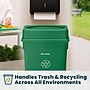 Alpine Industries Polypropylene Recycling Bin with Lid and Dolly, 23 Gallon, Green (ALP477-GRN1-PKD)~#|#~1A999687-F4E1-4EAB-9E0C8716786EA0C9_sc7