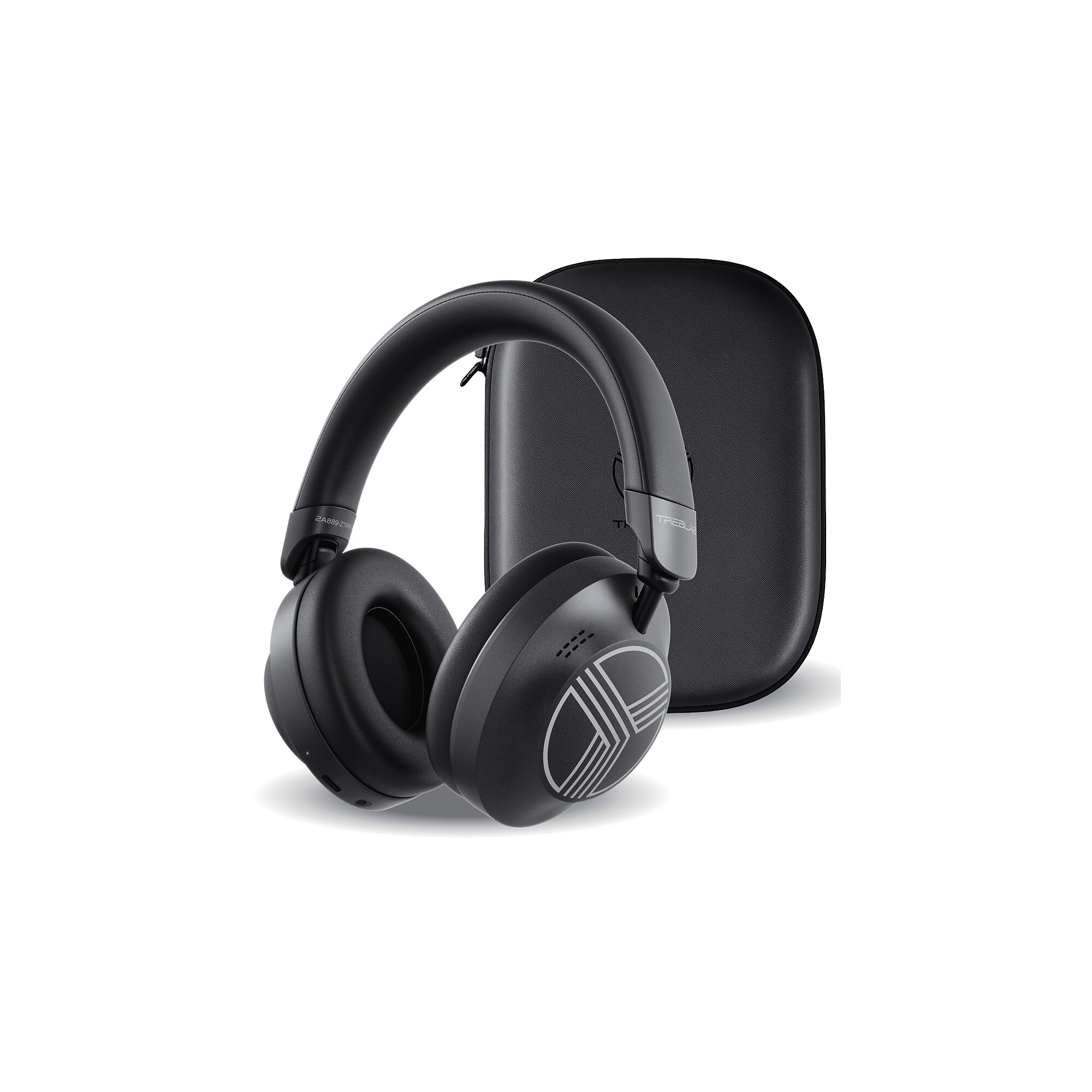 Treblab Z7-Pro Hybrid Wireless Active Noise Canceling Over-Ear Headphones, Bluetooth, Black Simolary simolary.com